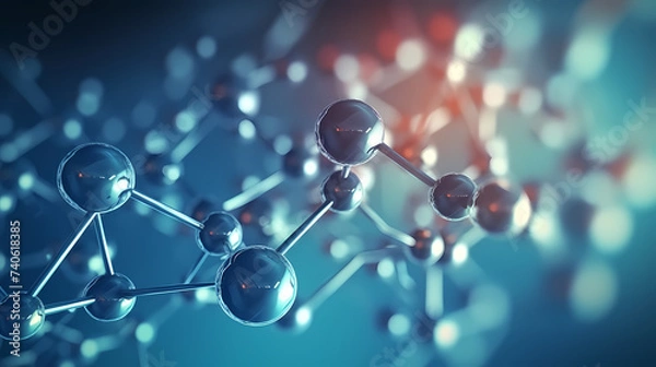 Fototapeta Molecular structure background