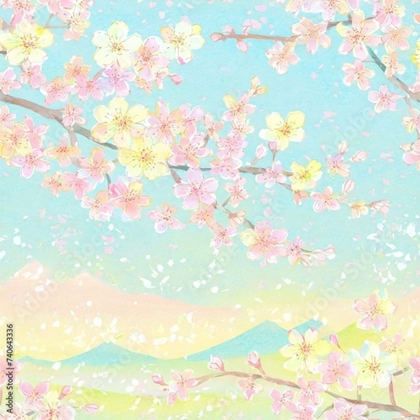 Fototapeta cherry blossom background