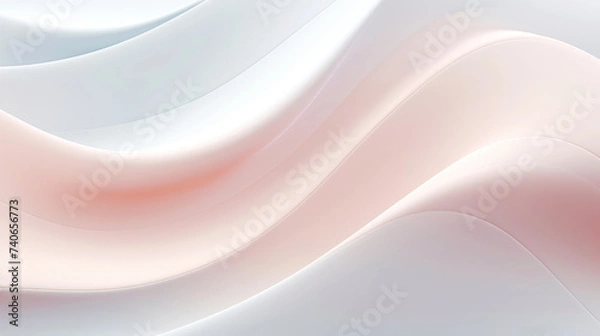 Fototapeta Abstract 3d wavy smooth background. Multicolor pastel colour palette. Aesthetic concept. Generative AI
