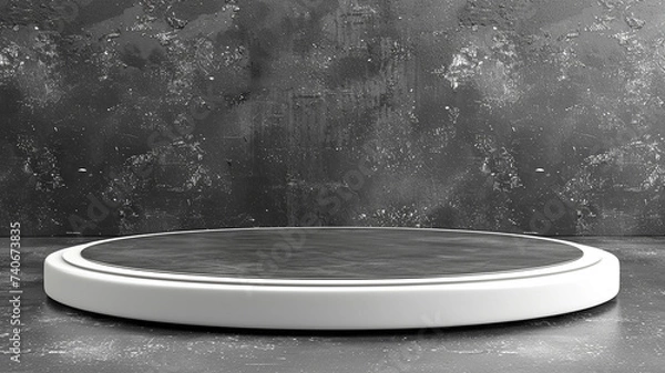 Fototapeta 3d illustration empty podium with abstact background very realistic front view mock up