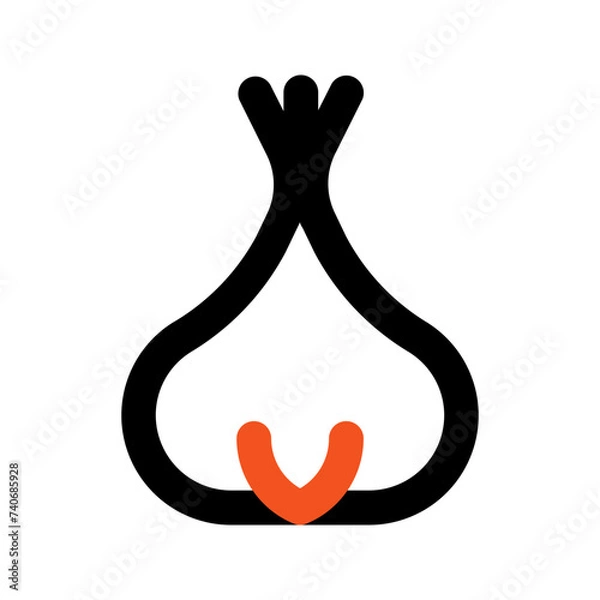 Obraz onion line icon