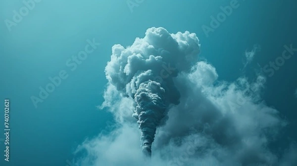 Obraz A visually striking representation of CO2 emissions raising awareness about climate change