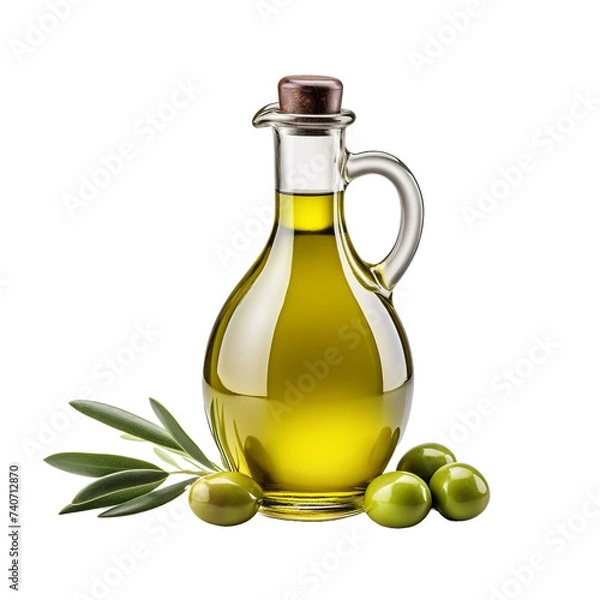 Obraz Olive oil bottle isolated on transparent background