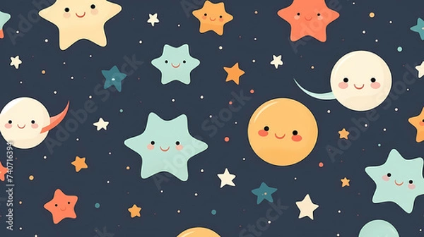 Fototapeta Colorful texture, white background with multicolored polka dots