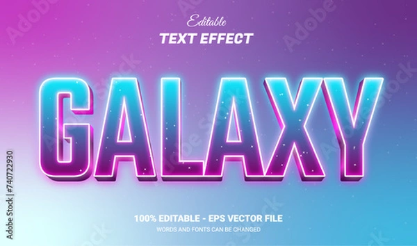 Fototapeta galaxy editable text effect