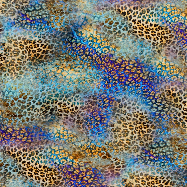Fototapeta texture of print fabric stripes leopard