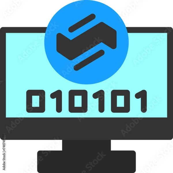 Fototapeta Byte Wave Icon