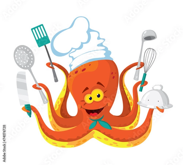 Fototapeta octopus cook