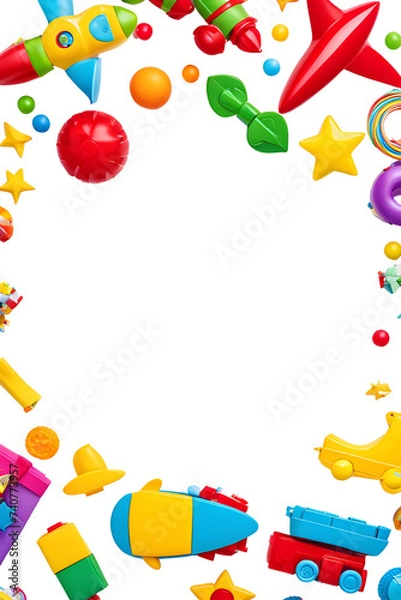 Obraz Toys Kid Border Frame PNG Transparent Background