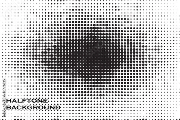 Obraz Abstract vector grunge halftone gradient shapes background banner