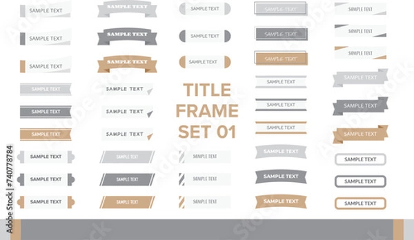 Fototapeta タイトル・見出しフレームセットA05