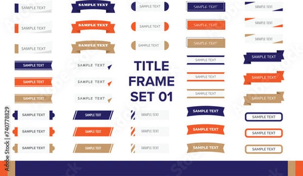 Fototapeta タイトル・見出しフレームセットA04