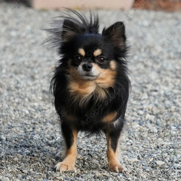 Obraz チワワの正面からの立ち姿　正方形