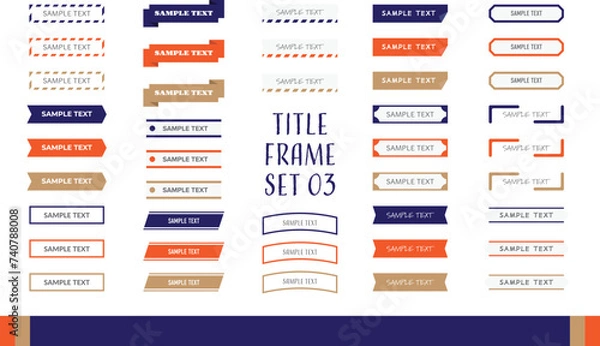 Fototapeta タイトル・見出しフレームセットC04