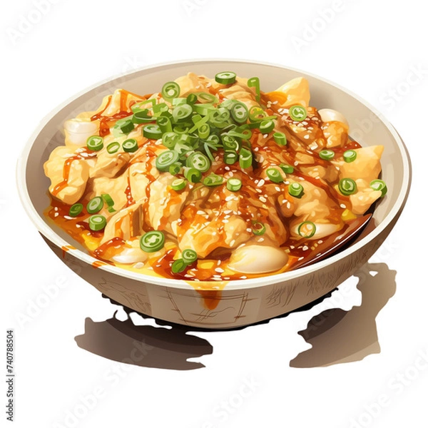 Obraz Oyakodon isolated on transparent background