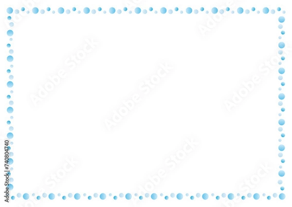 Fototapeta 水滴で縁どられた青いフレーム