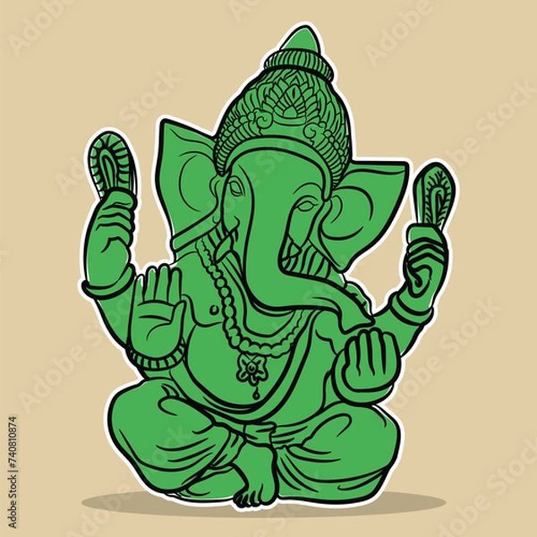 Obraz Ganesha illustration vector design