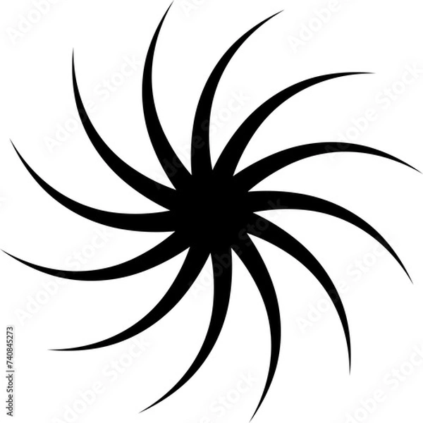 Fototapeta Shapes for swiss minimal style design. Trendy geometric postmodern primitive figures. Vector illustration contemporary stars or flowers.