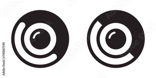 Obraz Camera lens sign icon vector illustration design