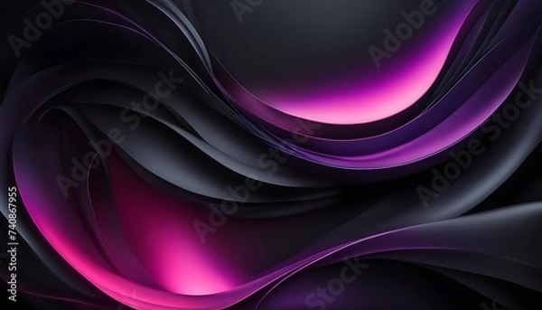 Obraz Gaming elegant abstract glowing dark background wallpaper, deep theme, flat lay, Radiant, shining, luminous, brilliant, desktop image, screen saver.