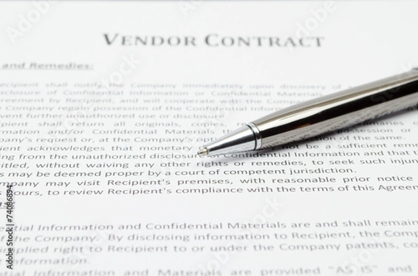 Obraz Vendor contract