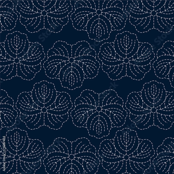 Fototapeta Blumen-Sashiko