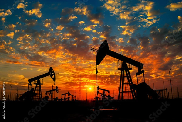 Fototapeta Pump jack oil