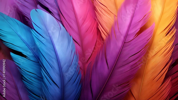 Fototapeta Soft feather decoration, feather texture