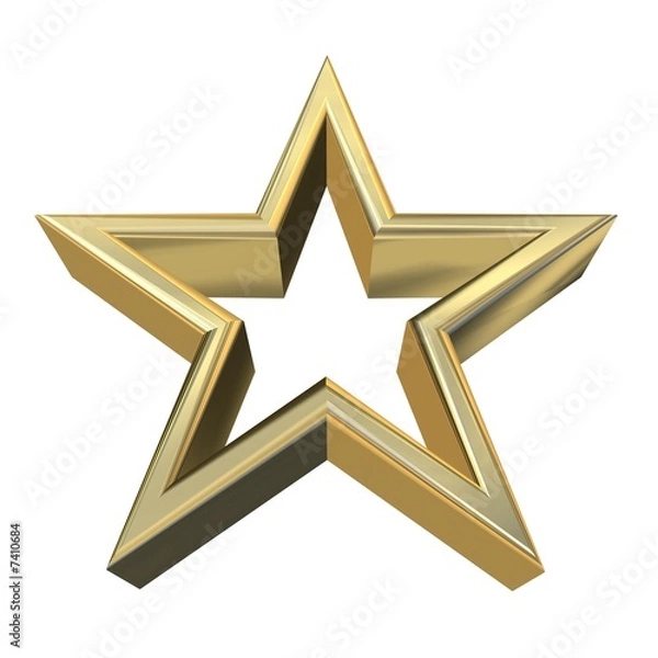 Obraz 3d golden star