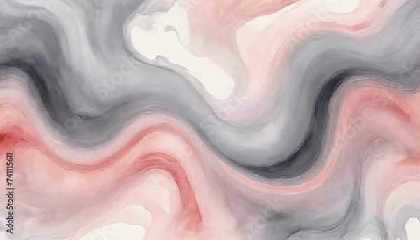 Fototapeta Abstract pastel pink water color