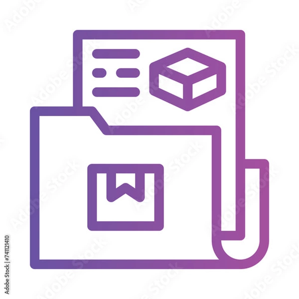 Fototapeta file gradient icon