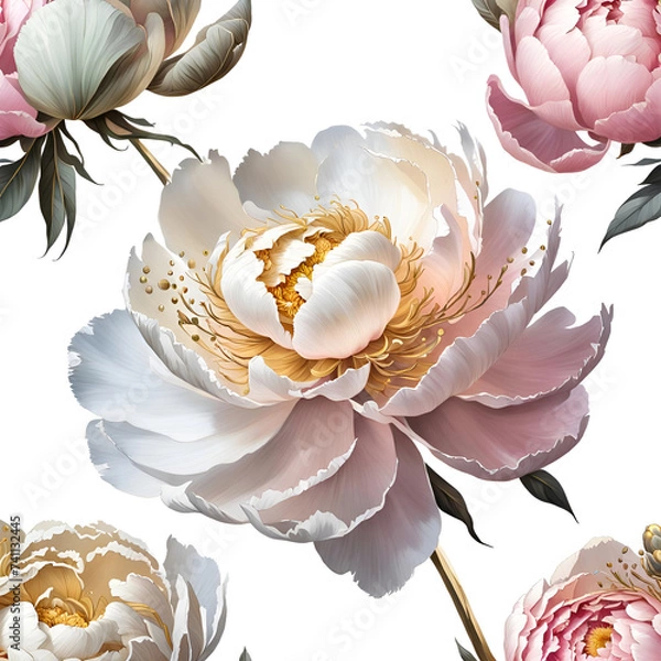 Obraz white and yellow flowers