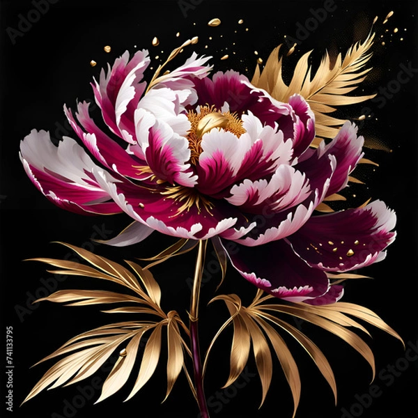 Obraz lotus flower on black