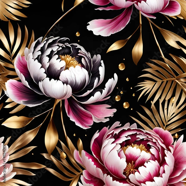 Fototapeta pattern with flowers