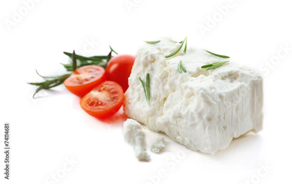 Obraz Ser feta izolowany na białym