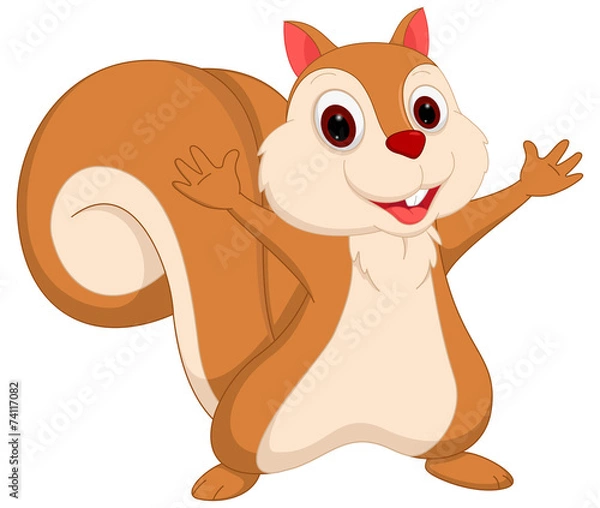 Obraz Happy squirrel cartoon