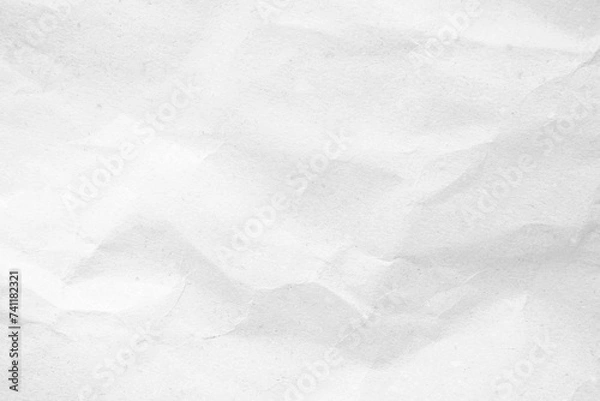 Fototapeta White recycled craft paper texture as background. Grey paper texture, Old vintage page or grunge vignette of old newspaper. Pattern rough art creased grunge letter. Hardboard with copy space for text.