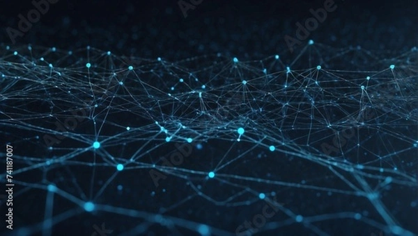 Obraz Abstract Technology connected dots and lines background