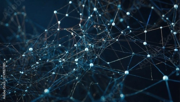 Obraz Abstract Technology connected dots and lines background