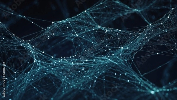 Obraz Abstract Technology connected dots and lines background