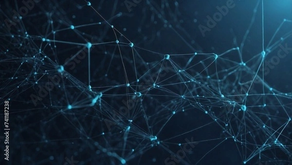 Fototapeta Abstract Technology connected dots and lines background