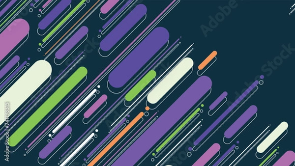 Fototapeta Abstract modern geometric background with diagonal lines