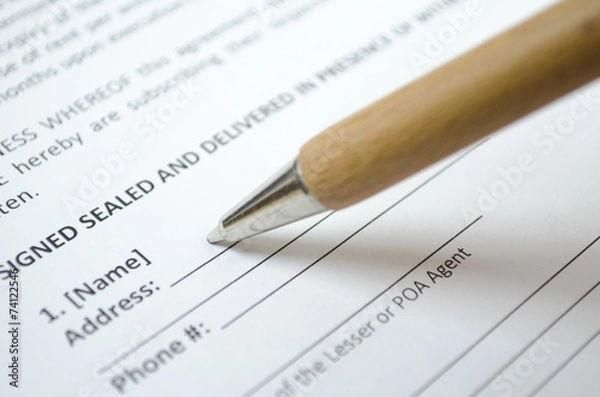 Fototapeta Filling personal data