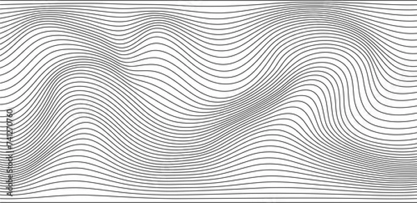 Obraz Smooth wavy lines abstract background