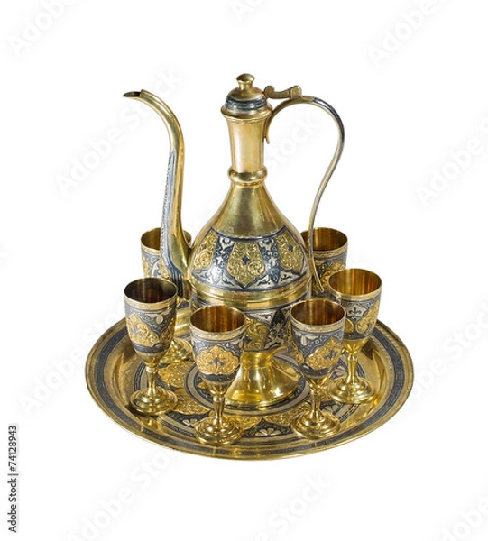 Fototapeta Silver dessert service