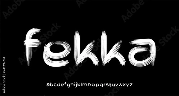 Obraz FEKKA FONT VECTOR DISPLAY JAPANESE BRUSH LOWERCASE HAND WRITING
