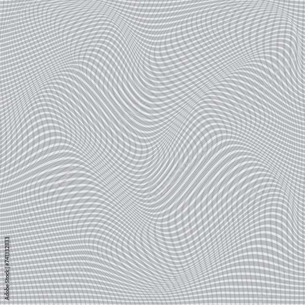 Fototapeta abstract geometric line wave pattern vector illustration.