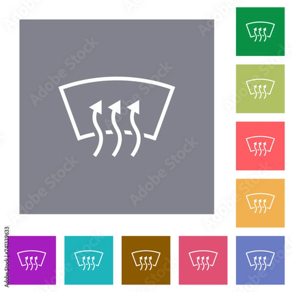 Obraz Windshield defrost square flat icons
