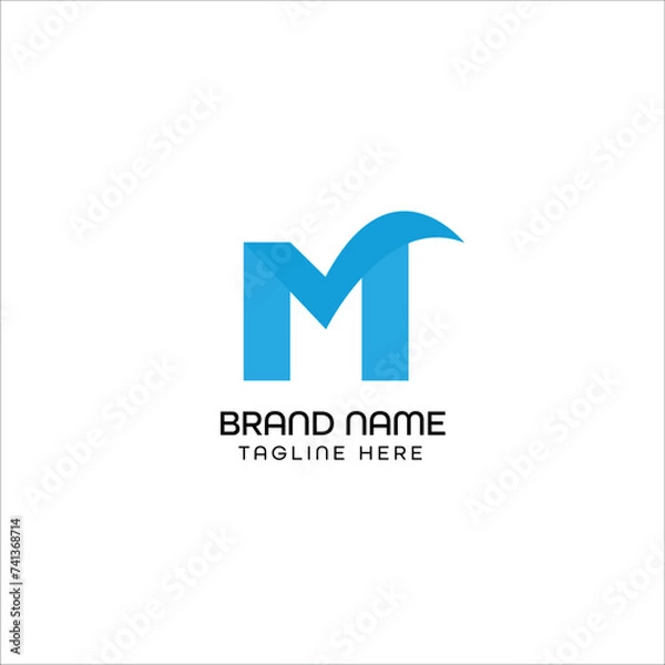 Obraz m letter logo design