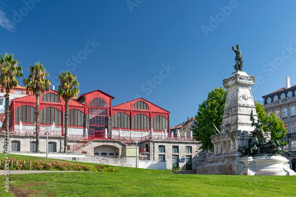Fototapeta Ferreira Borges market an emblematic landmark of iron architecture in Porto first opened in 1885, Portugal